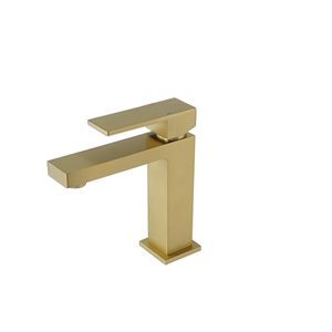 Stylish Single Handle 6 1/2-in Brushed Gold Bathroom Faucet