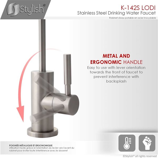 Stylish Brushed Stainless Steel Pull Down Kitchen Faucet with Water Tap