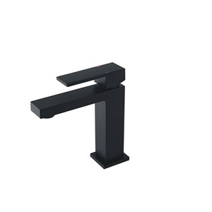 Stylish Single Handle 6 1/2-in Matte Black Bathroom Faucet