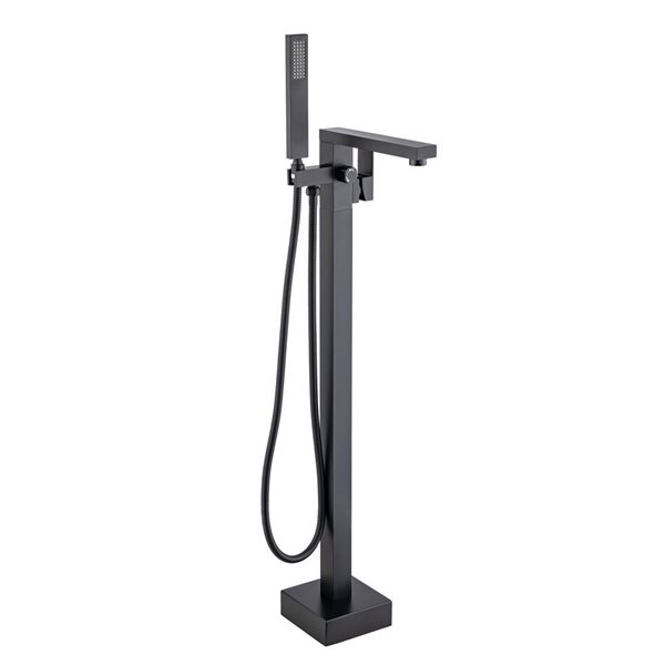 Flynama 2 Handle Matte Black Floor Mounted Tub Faucet