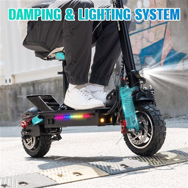 EVERCROSS H7 10-in Solid Tires Foldable Electric Scooter with Seat
