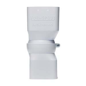 TurnSpout Directional 2 x 3-in Downspout Connector - White