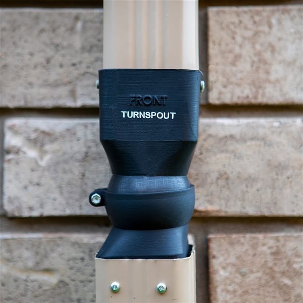 TurnSpout Directional 3 x 3-in Downspout Connector - Chestnut