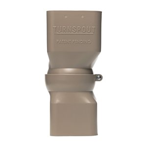 TurnSpout Directional 2 x 3-in Downspout Connector Tan - Contractor Bulk Pack