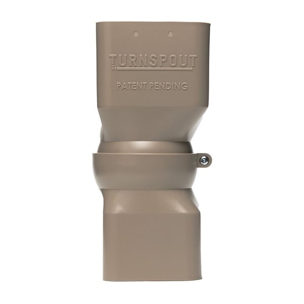 TurnSpout Directional 3 x 3-in Downspout Connector - Tan