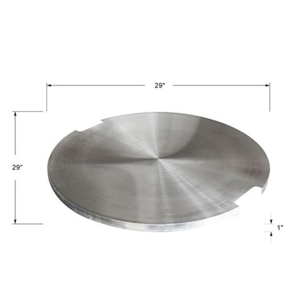 Elementi 29-in Large Round Stainless Steel Fire Table Lid