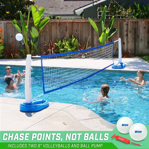 GoSports Splash Net Pro Pool Volleyball Set - Blue