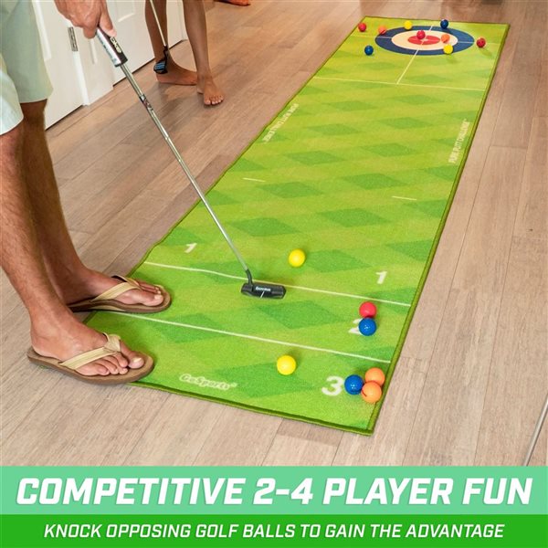 GoSports Pure Putt Challenge Curling and Shuffleboard 2-in-1 Game