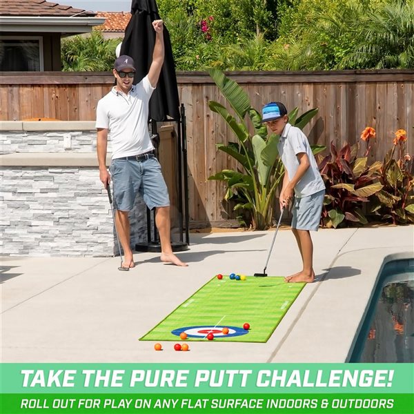 GoSports Pure Putt Challenge Curling and Shuffleboard 2-in-1 Game