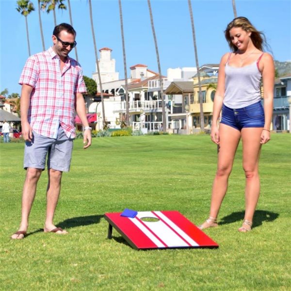 GoSports Classic Cornhole Set - Blue and Red