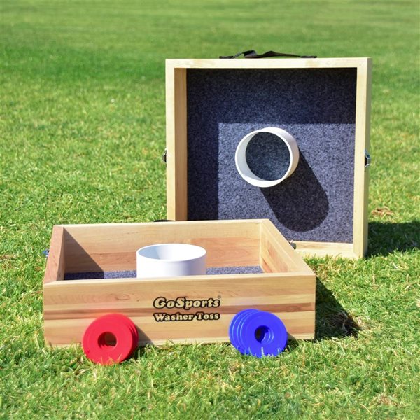 GoSports Premium Birch Wood Washer Toss Game