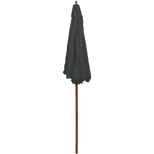 Northlight 8.5-ft Gray Outdoor Patio Market Umbrella with Wooden Pole