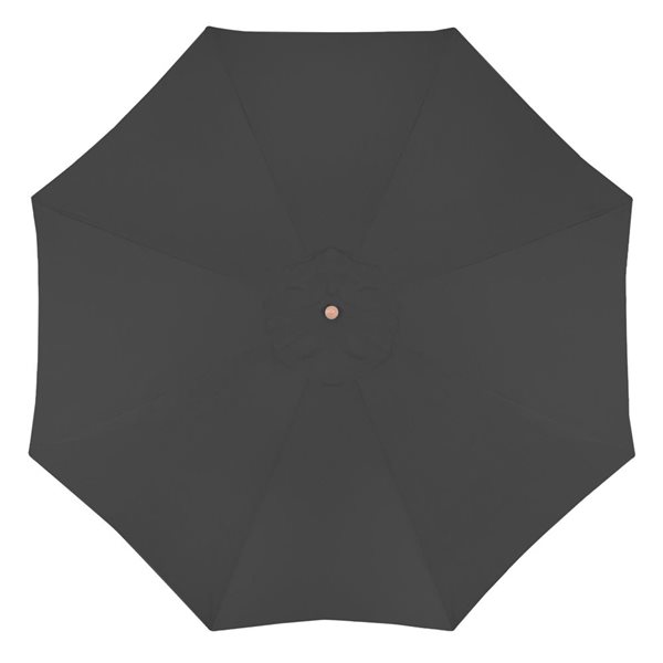 Northlight 8.5-ft Gray Outdoor Patio Market Umbrella with Wooden Pole