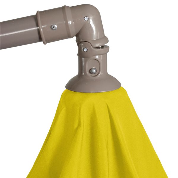 Northlight 10-ft Yellow Offset Outdoor Patio Umbrella with Hand Crank