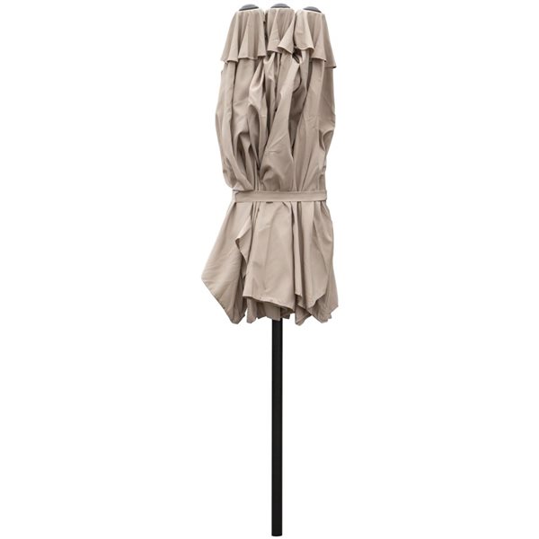 Northlight 15-ft Beige Outdoor Patio Market Umbrella with Hand Crank