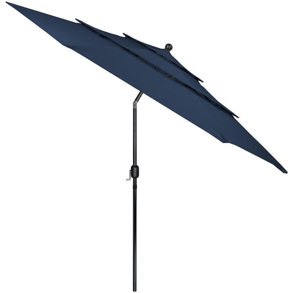 Northlight 9.75-ft Navy Blue Outdoor Patio Market Umbrella with Hand Crank and Tilt