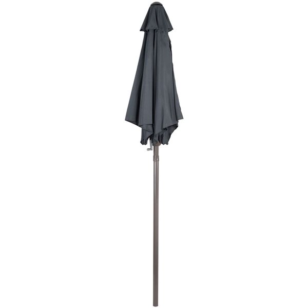 Northlight 7.5-ft Gray Outdoor Patio Market Umbrella with Hand Crank