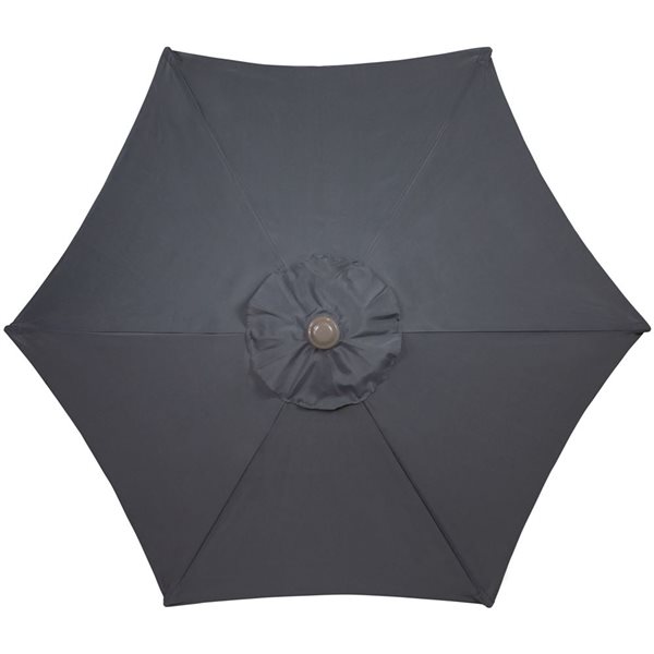 Northlight 7.5-ft Gray Outdoor Patio Market Umbrella with Hand Crank