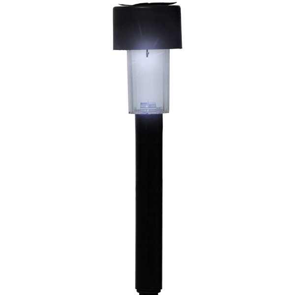 Northlight Set of 10 12.25-in Black Solar Powered LED Pathway Markers