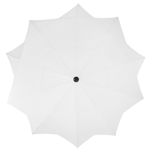 Northlight 8.85-ft White Outdoor Patio Lotus Umbrella with Hand Crank