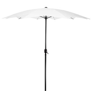 Northlight 8.85-ft White Outdoor Patio Lotus Umbrella with Hand Crank