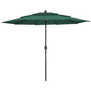 Northlight 9.75-ft Green Outdoor Patio Market Umbrella with Hand Crank and Tilt