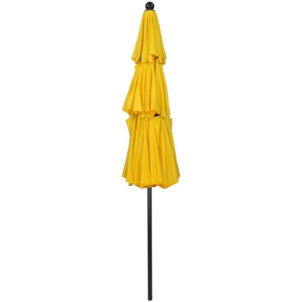 Northlight 9.75-ft Yellow Outdoor Patio Market Umbrella with Hand Crank and Tilt