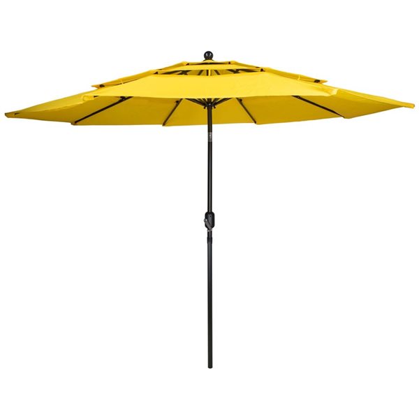 Northlight 9.75-ft Yellow Outdoor Patio Market Umbrella with Hand Crank and Tilt