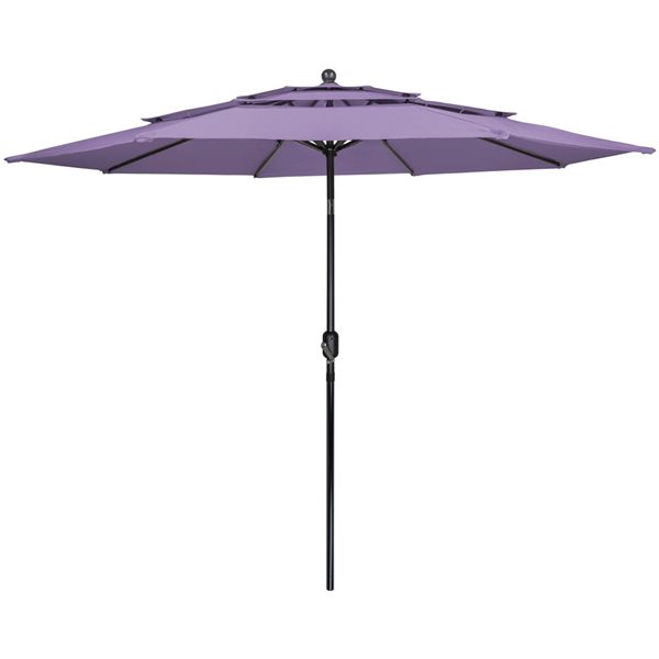 Northlight 9.75-ft Purple Outdoor Patio Market Umbrella with Hand Crank and Tilt