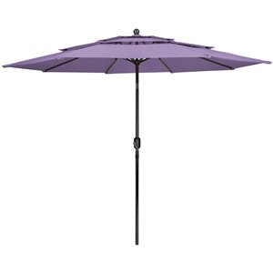 Northlight 9.75-ft Purple Outdoor Patio Market Umbrella with Hand Crank and Tilt