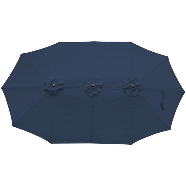 Northlight 15-ft Navy Blue Outdoor Patio Market Umbrella with Hand Crank