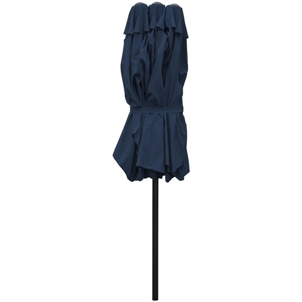 Northlight 15-ft Navy Blue Outdoor Patio Market Umbrella with Hand Crank