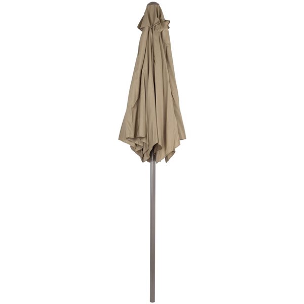 Northlight 7.5-ft Taupe Outdoor Patio Market Umbrella with Hand Crank