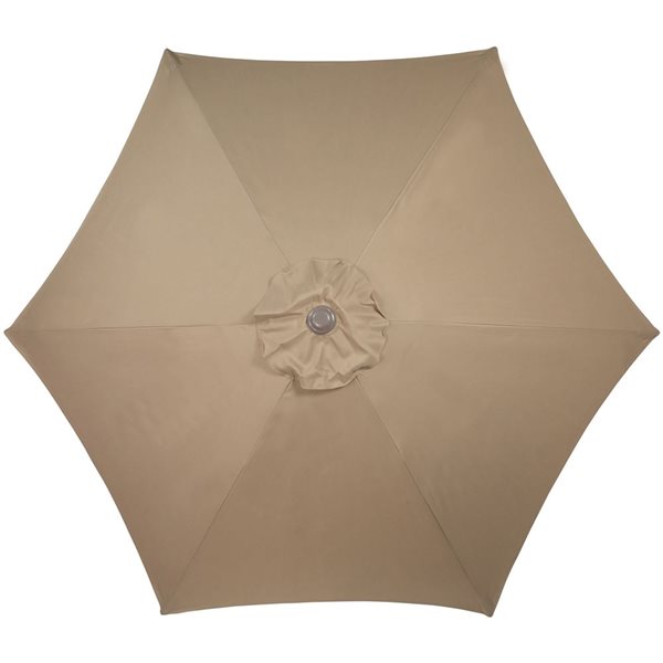 Northlight 7.5-ft Taupe Outdoor Patio Market Umbrella with Hand Crank