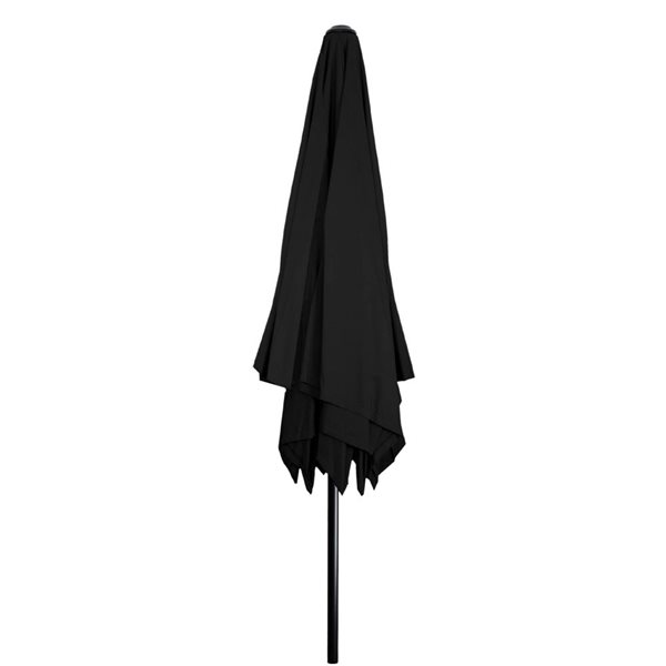 Northlight 8.5-ft Black Outdoor Patio Lotus Umbrella with Hand Crank