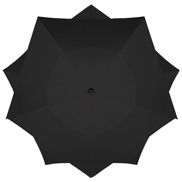 Northlight 8.5-ft Black Outdoor Patio Lotus Umbrella with Hand Crank