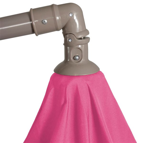 Northlight 10-ft Pink Offset Outdoor Patio Umbrella with Hand Crank