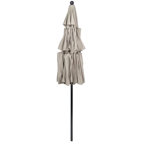 Northlight 9.75-ft Beige Outdoor Patio Market Umbrella with Hand Crank and Tilt