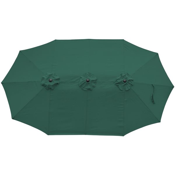 Northlight 15-ft Green Outdoor Patio Market Umbrella with Hand Crank