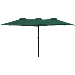 Northlight 15-ft Green Outdoor Patio Market Umbrella with Hand Crank