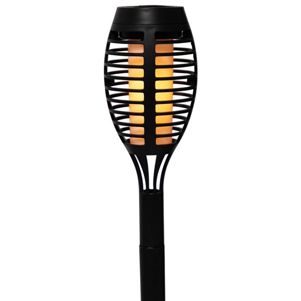 Northlight Set of 4 19.75-in Black Solar Powered LED Pathway Markers