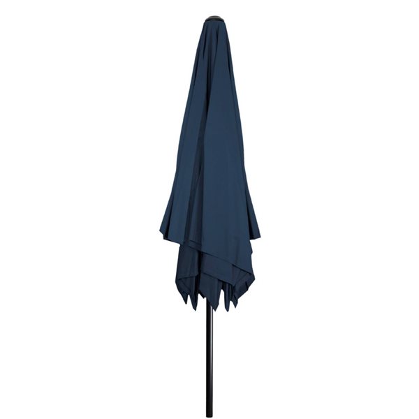 Northlight 8.5-ft Navy Blue Outdoor Patio Lotus Umbrella with Hand Crank