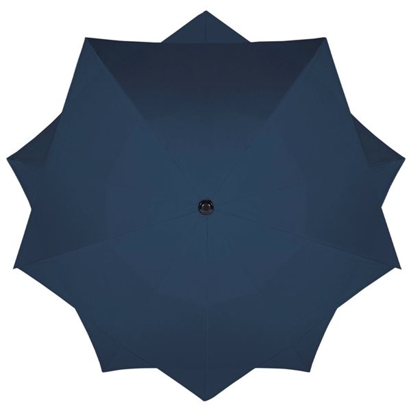 Northlight 8.5-ft Navy Blue Outdoor Patio Lotus Umbrella with Hand Crank