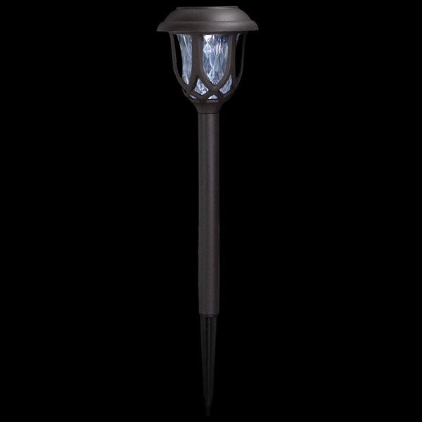 Northlight Set of 6 16.25-in Black Lantern Style Solar Powered LED Pathway Markers