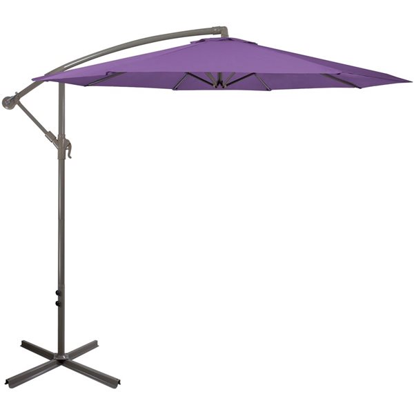 Northlight 10-ft Purple Offset Outdoor Patio Umbrella with Hand Crank