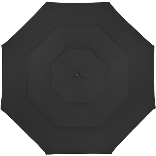 Northlight 9.75-ft Black Outdoor Patio Market Umbrella with Hand Crank and Tilt