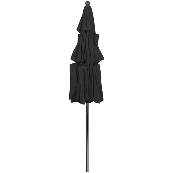 Northlight 9.75-ft Black Outdoor Patio Market Umbrella with Hand Crank and Tilt