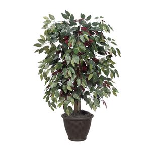 Vickerman 4-ft Artificial Capensia Bush in Brown Plastic Container