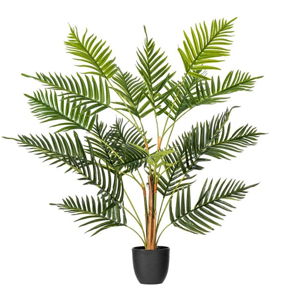 Vickerman 35-in Artificial Potted Fern Palm Real Touch Leaves
