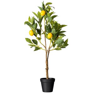 Vickerman 28-in Artificial Potted Lemon Tree